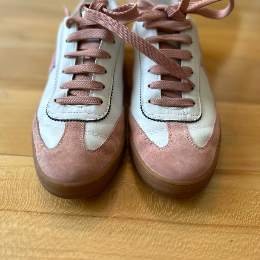 Louis Vuitton frontrow sneakers in pink suede and white sz 39. LV logo - Picture 3 of 8